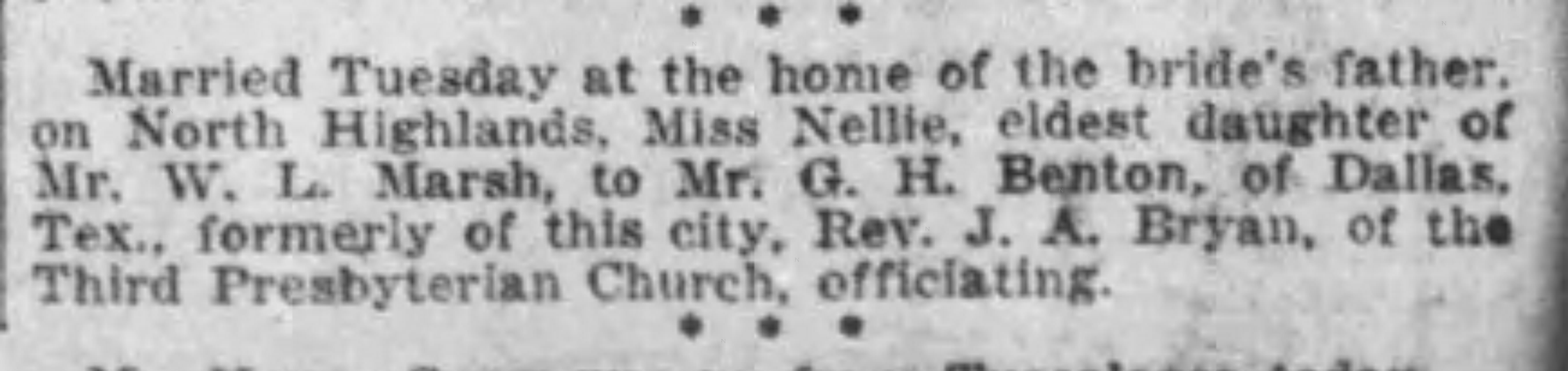 Nellie Marsh-G.H. Benton